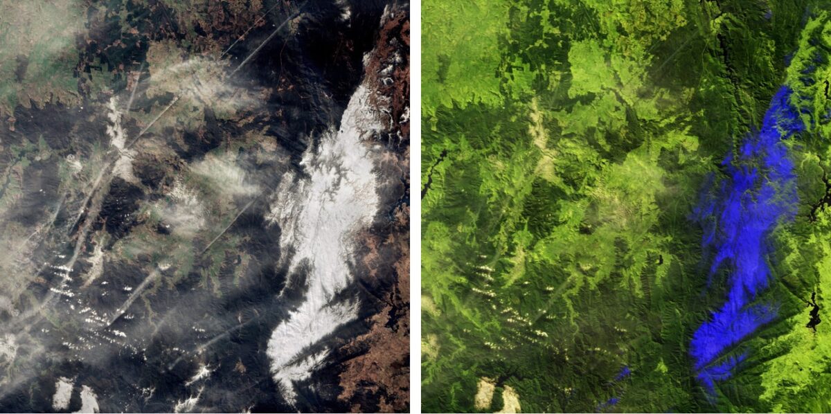 nuvole neve satellite sentinel-2