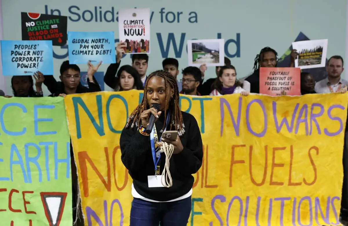 protesta attivisti cop29