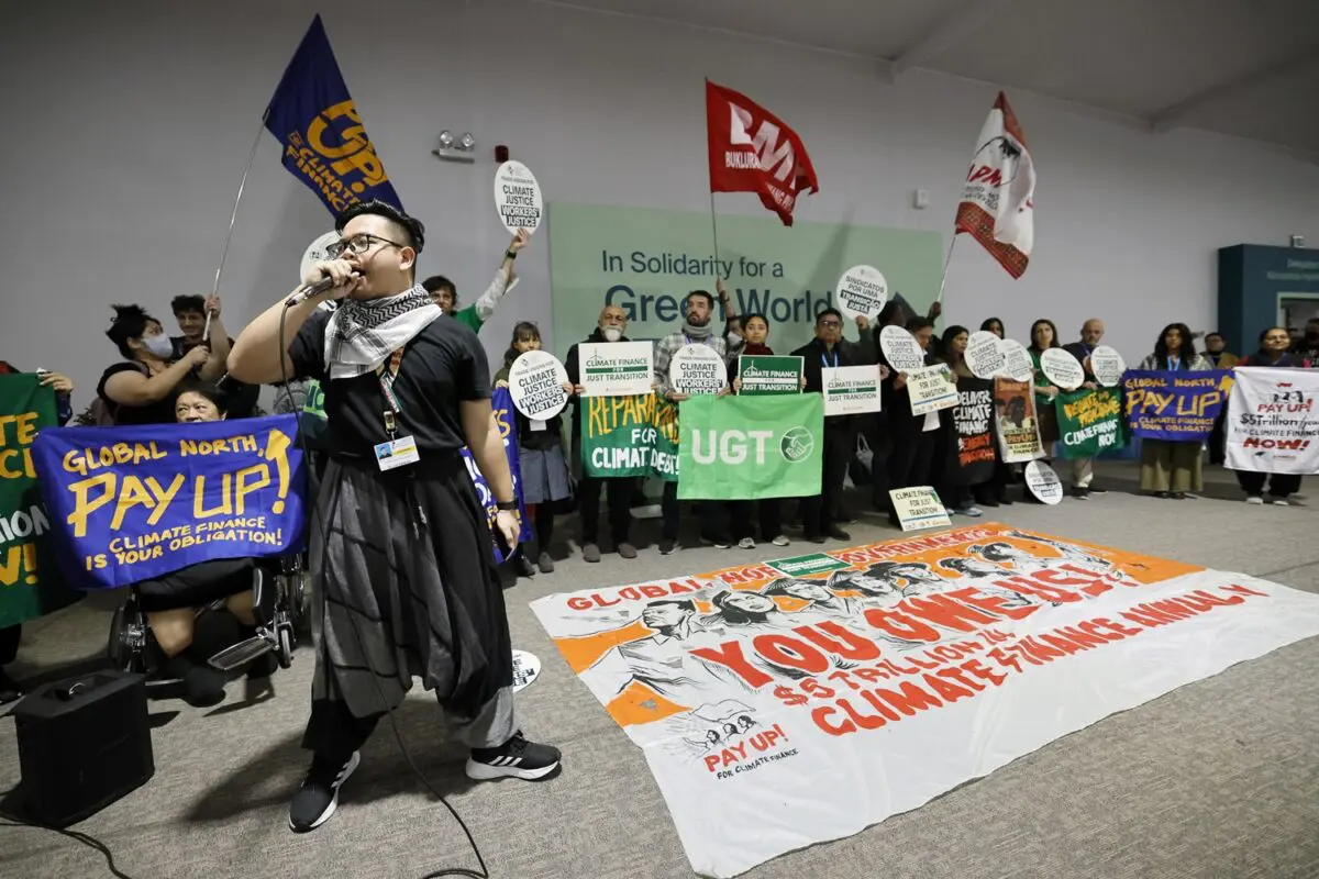 protesta attivisti cop29