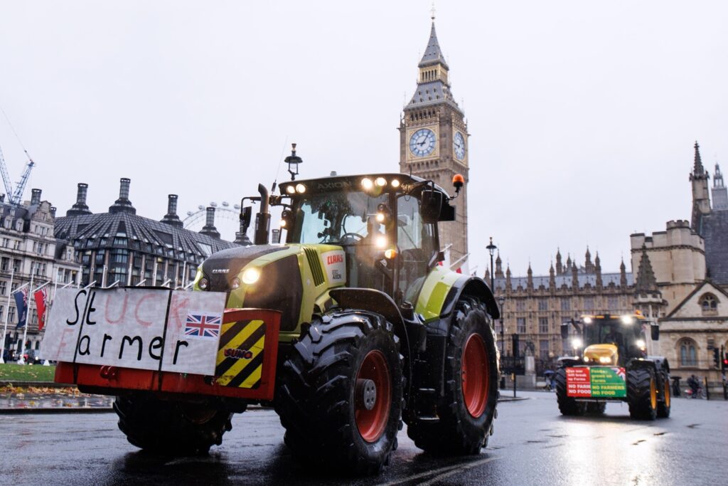 protesta agricoltori londra regno unito