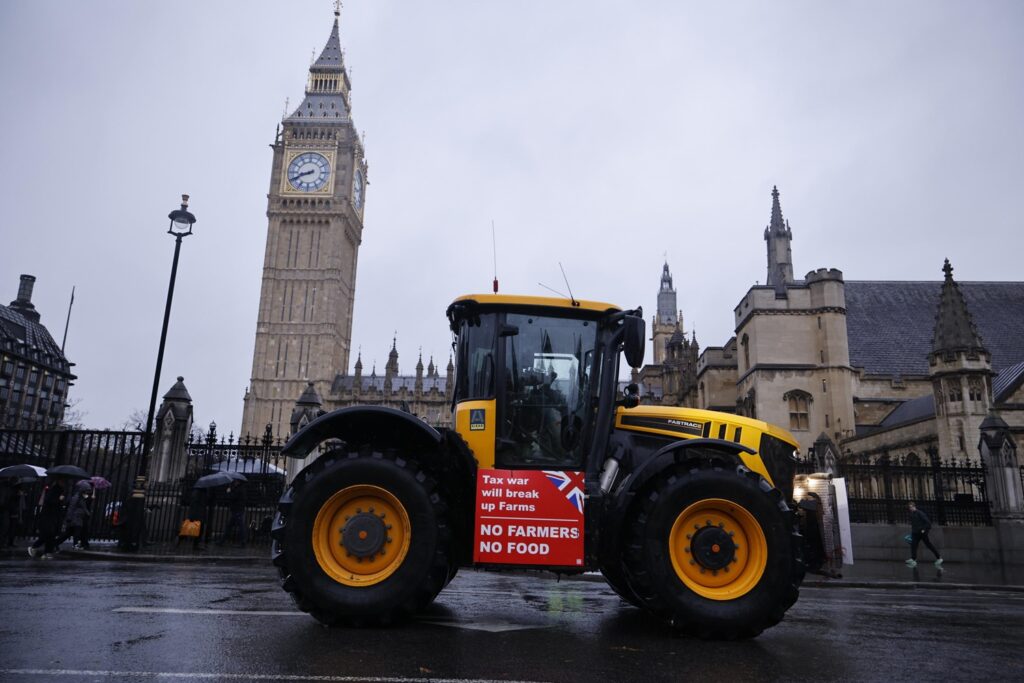 protesta agricoltori londra regno unito