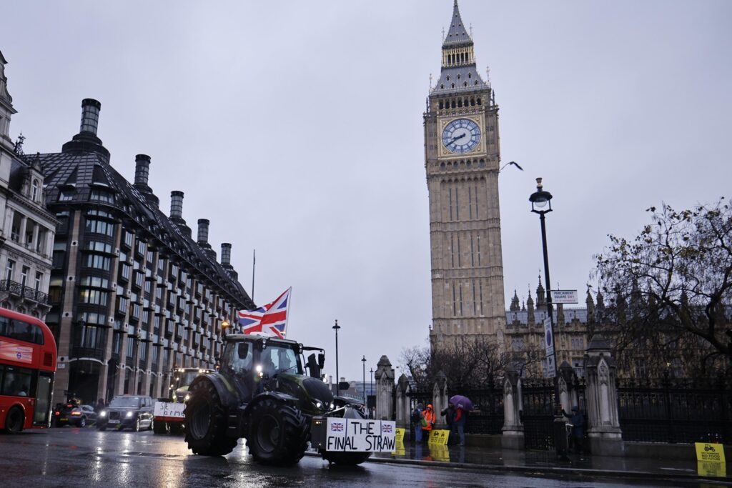 protesta agricoltori londra regno unito