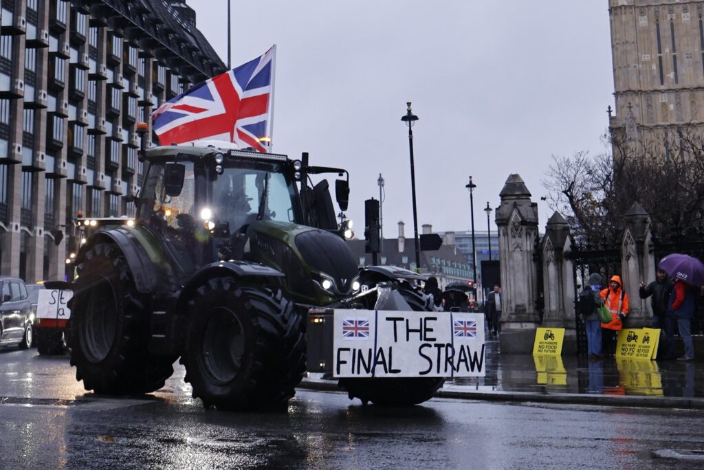 protesta agricoltori londra regno unito