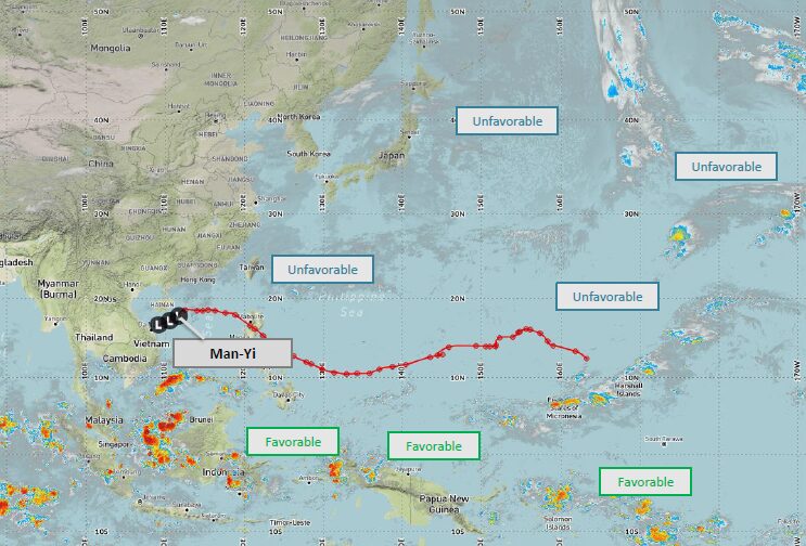 tempesta mar cinese meridionale man-yi