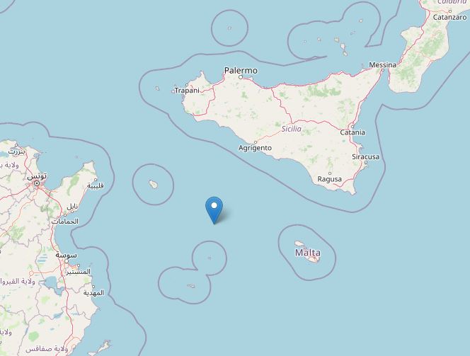 terremoto canale sicilia