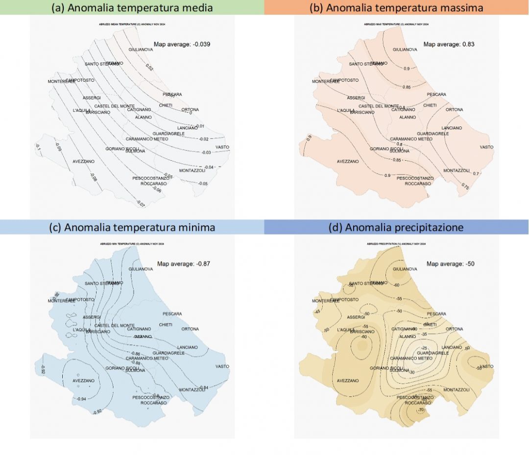 Anomalie climatiche Abruzzo 