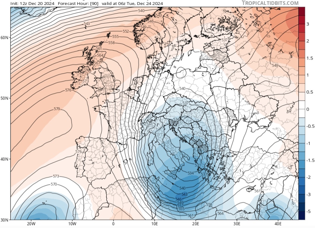 Ciclone nevoso 24 dicembre