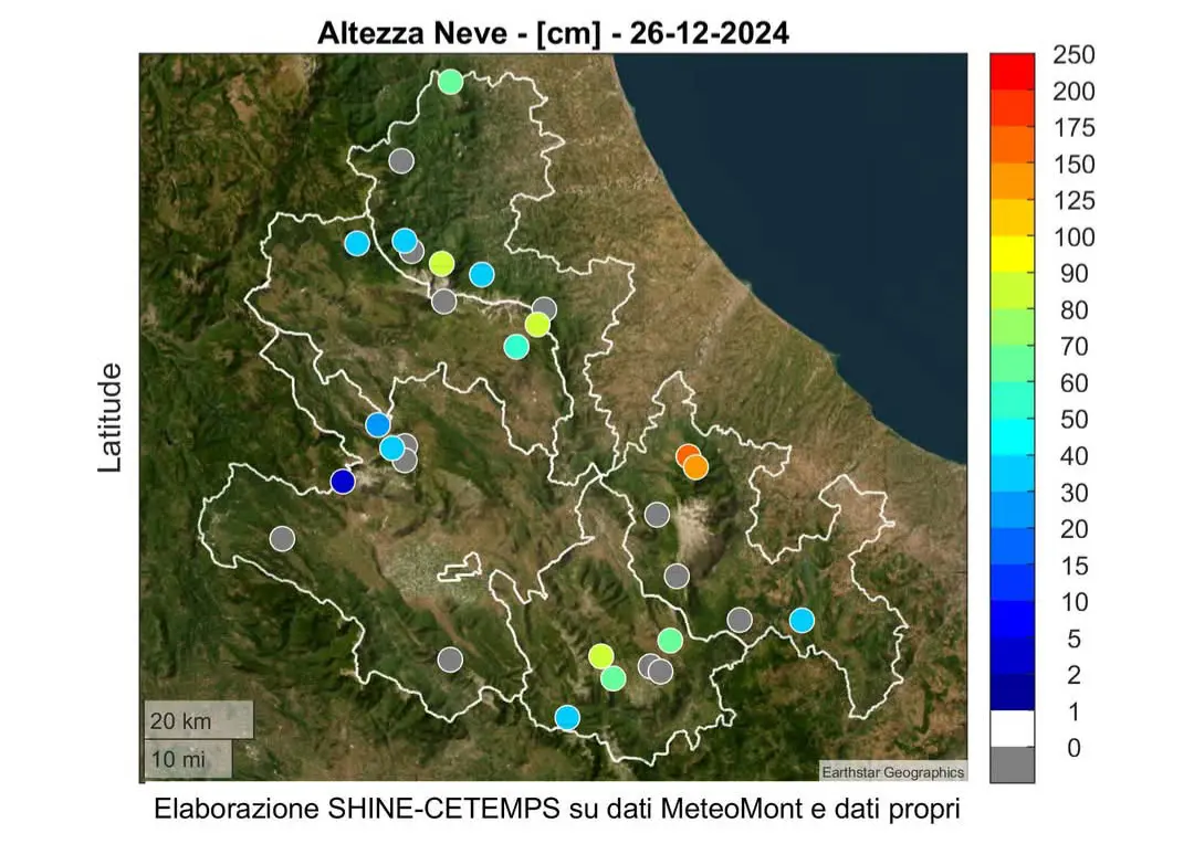 Manto nevoso Abruzzo