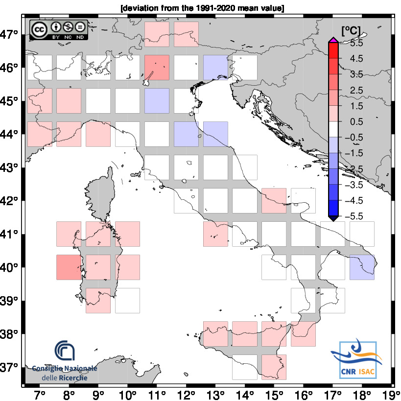 anomalie termiche italia novembre 2024