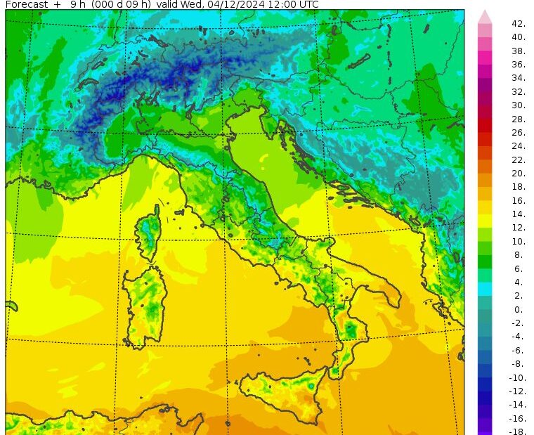 temperature massime 4 dicembre