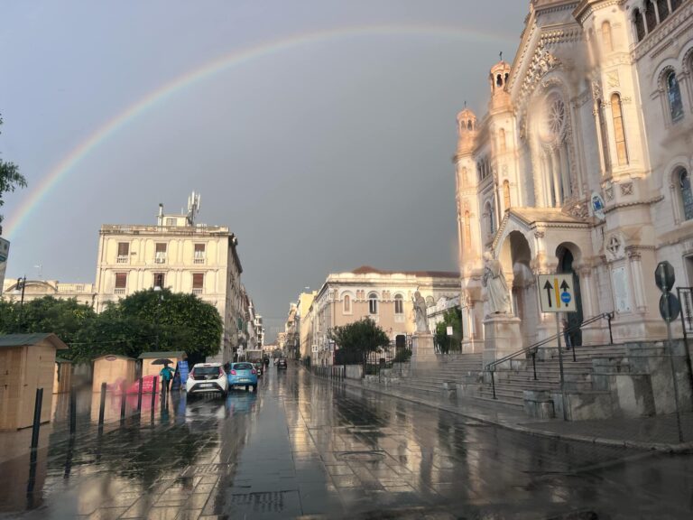 temporale reggio calabria arcobaleno