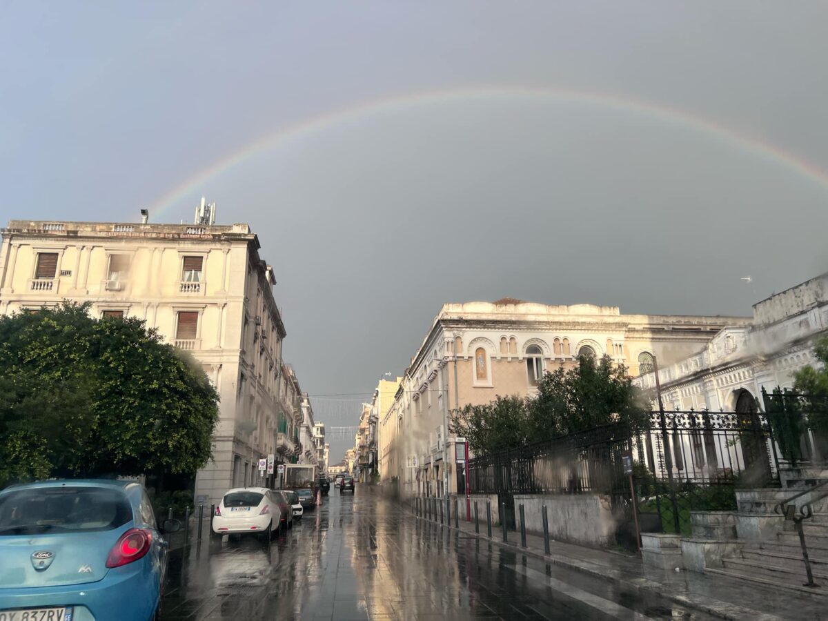 temporale reggio calabria arcobaleno