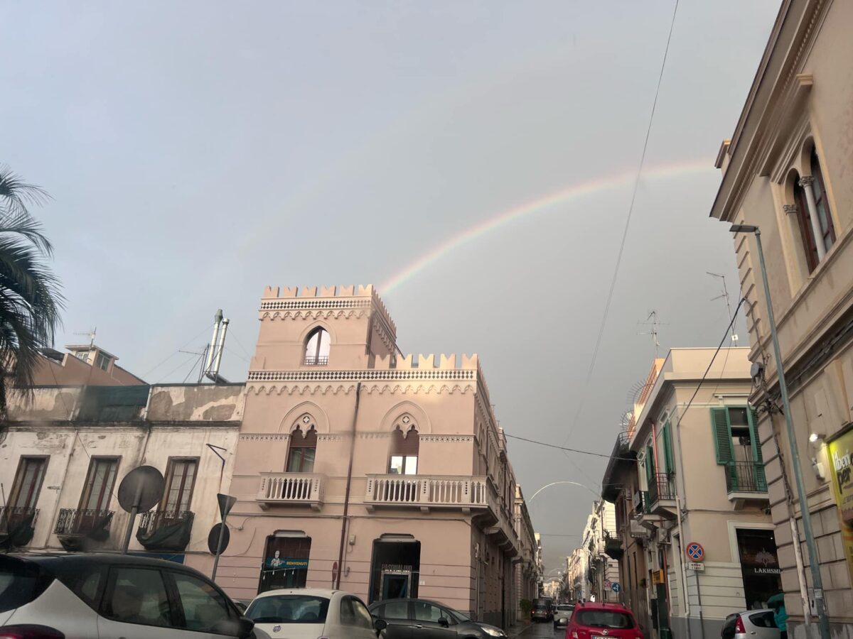 temporale reggio calabria arcobaleno