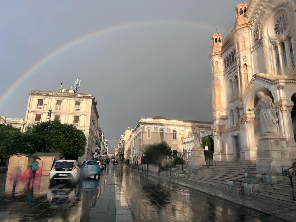 temporale reggio calabria arcobaleno