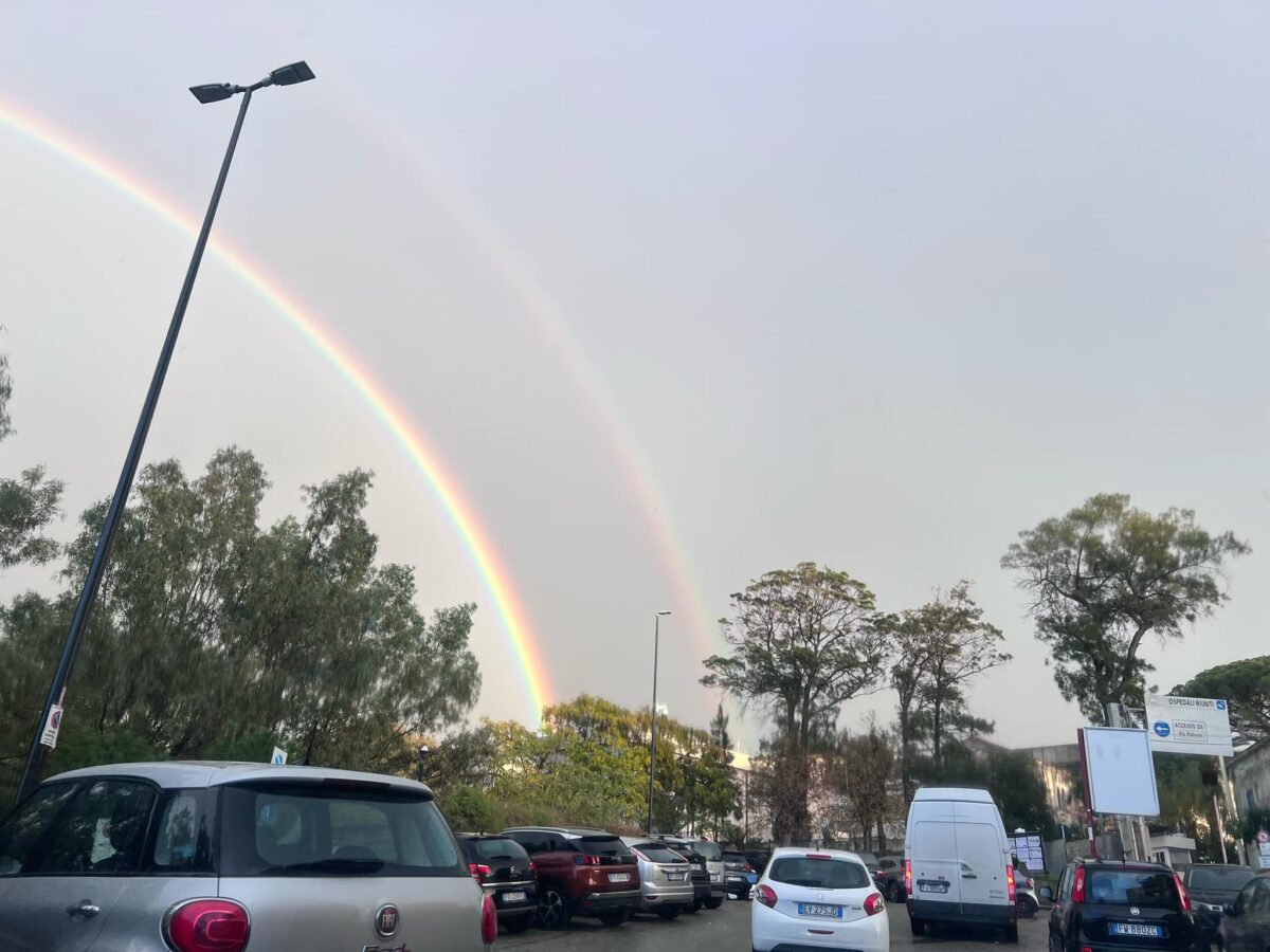 temporale reggio calabria arcobaleno