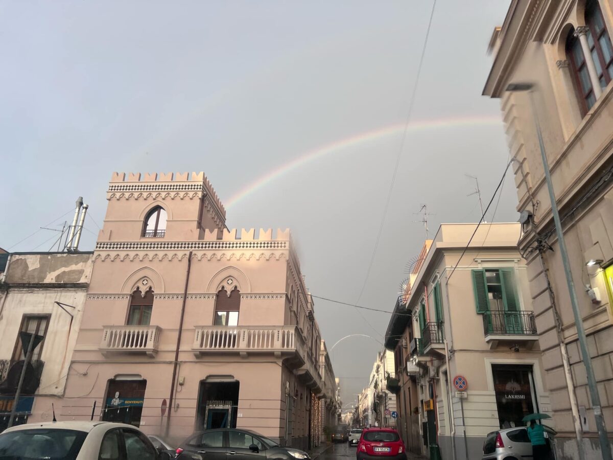 temporale reggio calabria arcobaleno