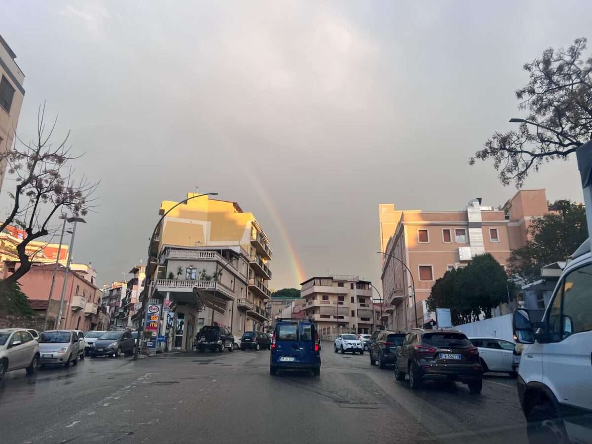 temporale reggio calabria arcobaleno