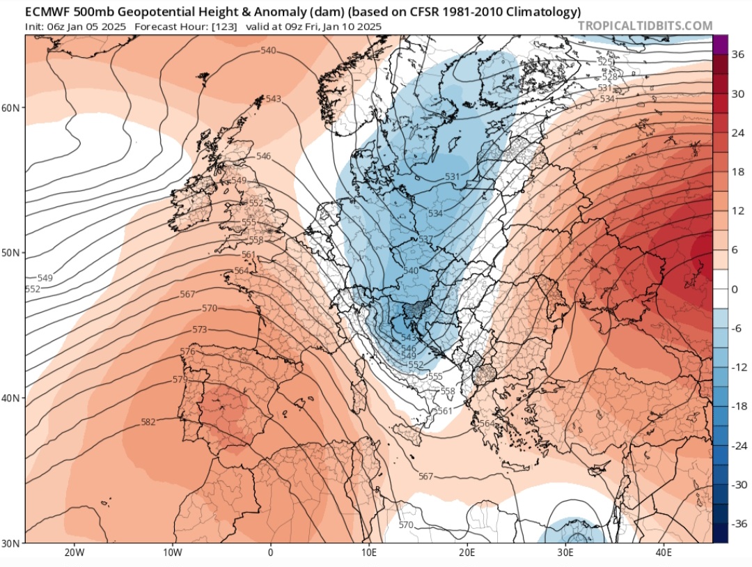 ECMWF 10 gennaio 2025