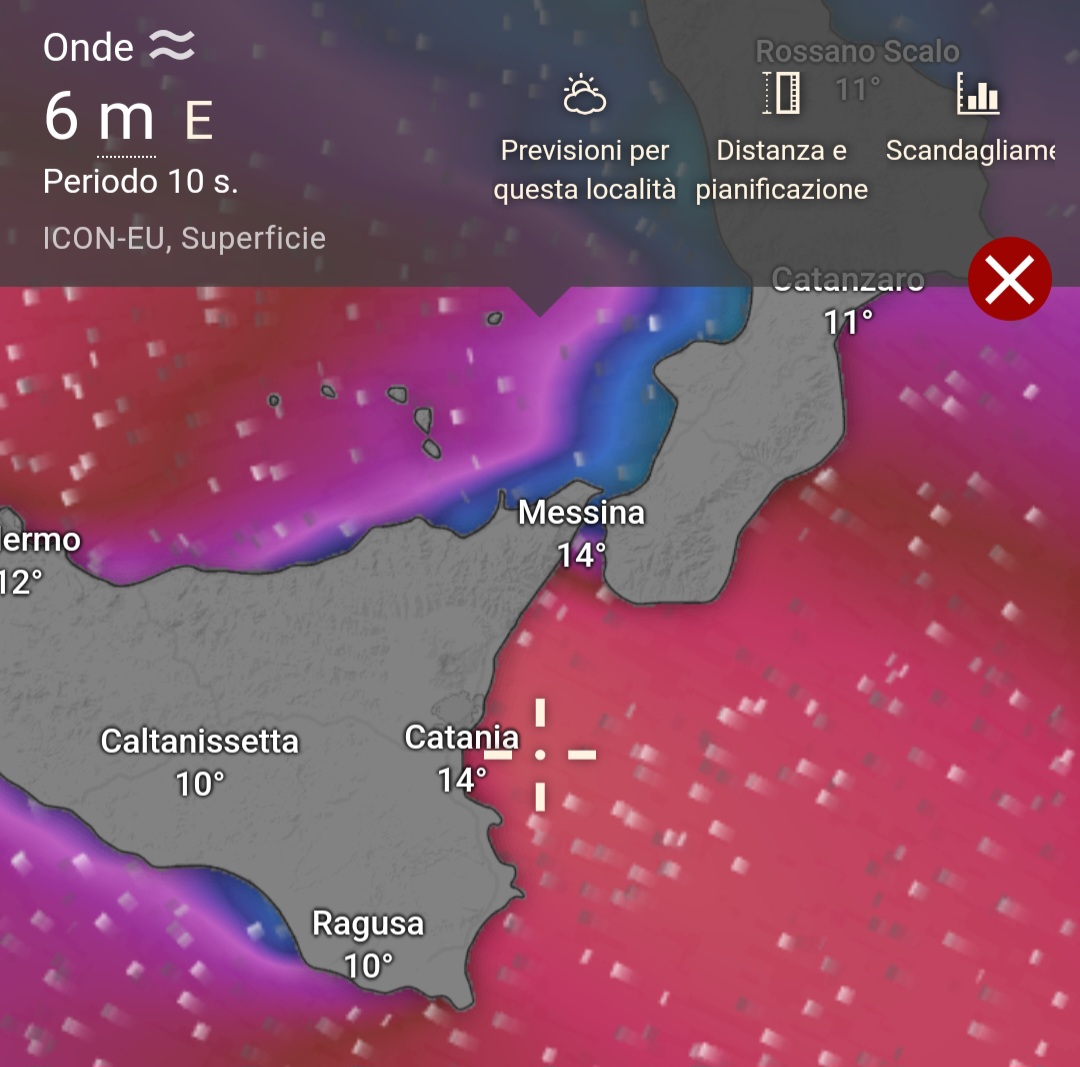 Previsioni onde mar Ionio