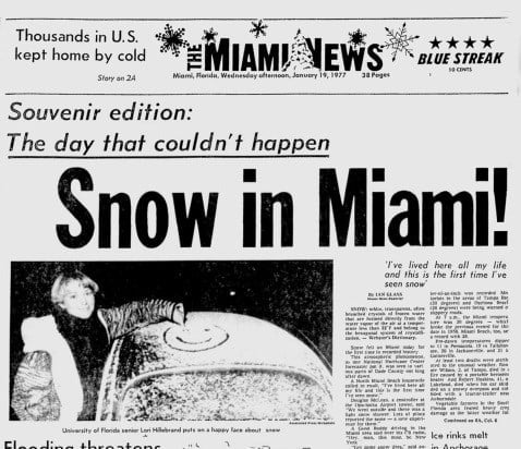 neve miami 19 gennaio 1977