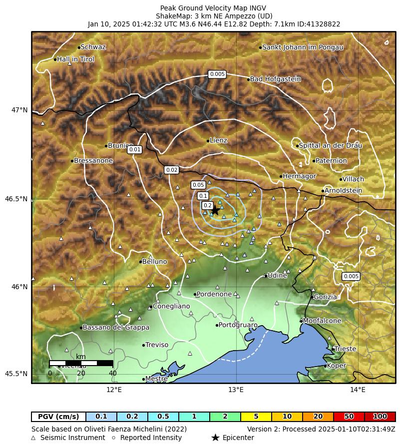 terremoto oggi friuli venezia giulia udine tolmezzo ampezzo