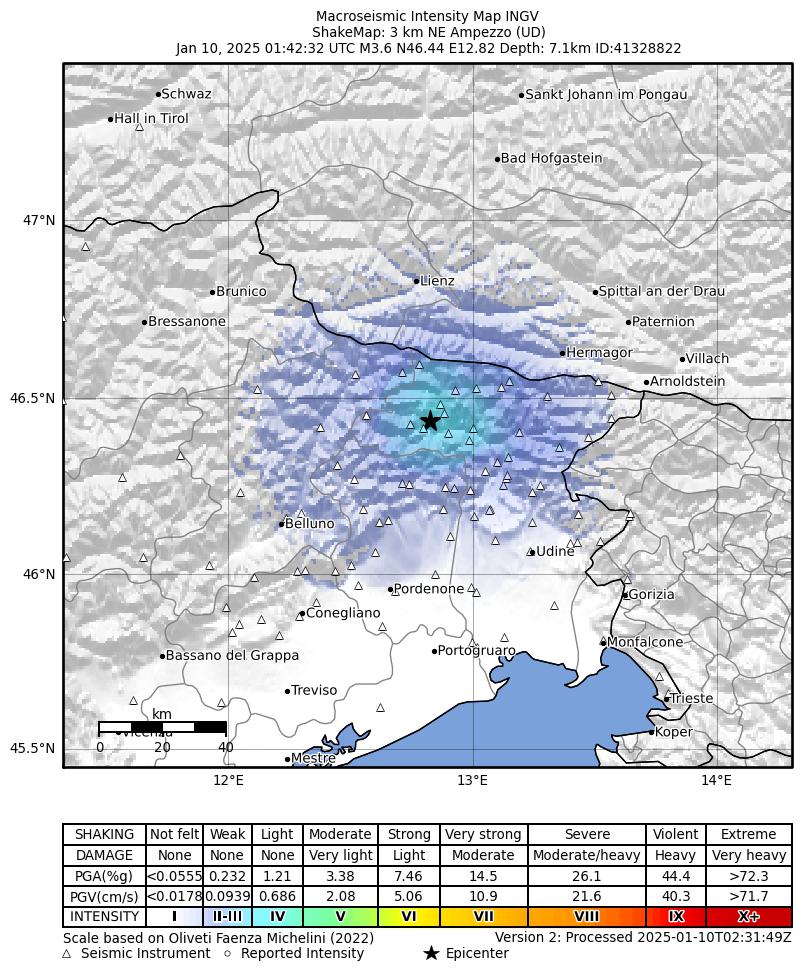 terremoto oggi friuli venezia giulia udine tolmezzo ampezzo