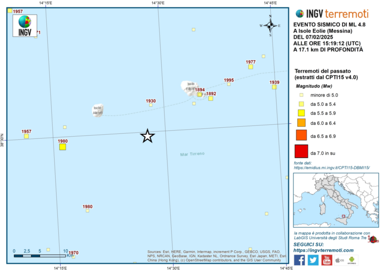 terremoto eolie sicilia