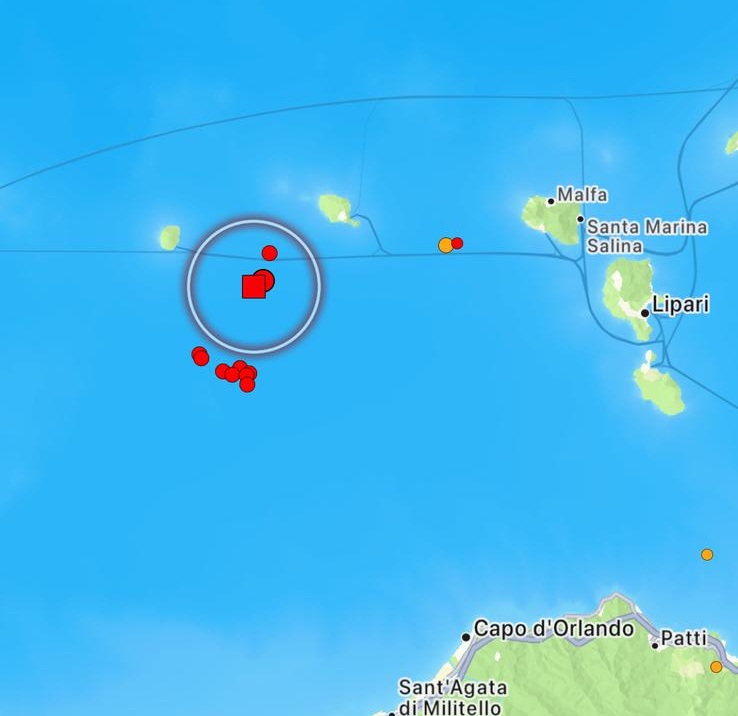 terremoto eolie sicilia