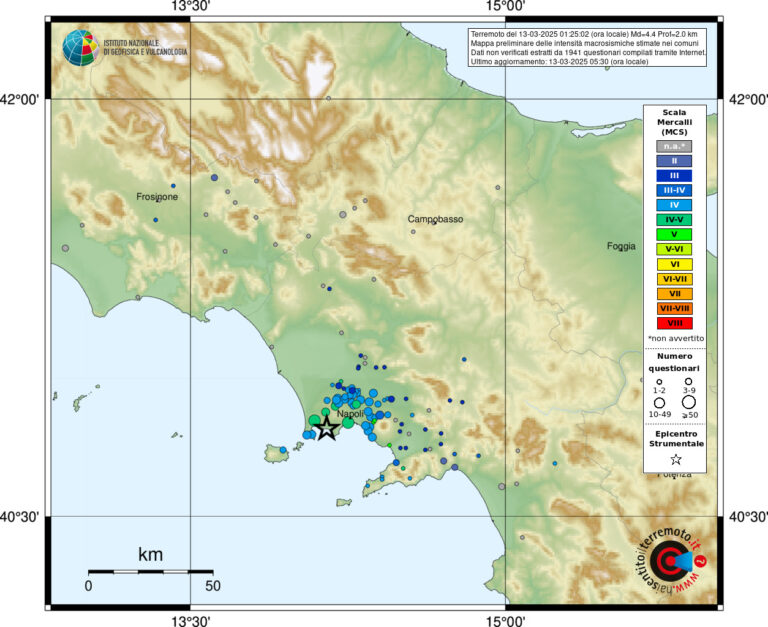 terremoto oggi napoli campi flegrei pozzuoli